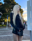 Rase le sol Draped Top & Asymmetric Skort Set