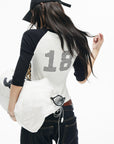 IAMXIAA T-shirt bébé raglan contrasté 18