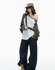 IAMXIAA Triple-Waist Wide-Leg Denim Jeans