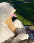 Rase le sol Crinkled Hooded Zip-Up & Wide-Leg Pants Set