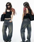 IAMXIAA Leopard Heart Sheer Scarf