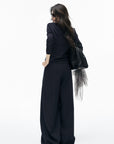 IAMXIAA Pinstripe Oversized Wide-Leg Trousers