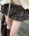 Rase le sol Nocturne Layered Ruffle Mini Skirt
