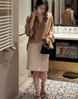 Hydrae Ruffle Collar Sheer Bell-Sleeve Blouse