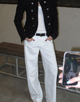 Hydrae Low Rise Wide Leg Turn-Up Cuff Jeans