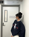 WARDEN EDGE Off Duty Dog Graphic Oversized Sweatshirt