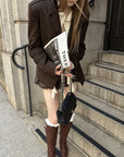 Rase le sol Harness-Sleeve Tailored Wool Jacket