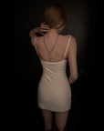 Rase le sol Lace-Trim Sculpted Mini Slip Dress