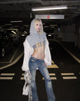 Rase le sol Distressed Low-Rise Washed Flared Denim Jeans