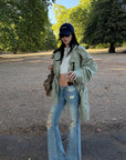 ROVENTE Washed Utility Cinch-Waist Field Jacket