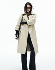 IAMXIAA Belted Oversized Long Trench Coat