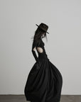 DOINDULGE Oversized Pleated Draped Wide-Leg Pants