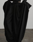 DOINDULGE Oversized Pleated Draped Wide-Leg Pants