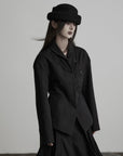 DOINDULGE Sculpted Waist Panel Detail Blazer