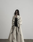 DOINDULGE Avant-Garde Raw Hem Long Coat