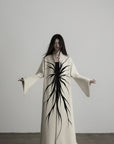 DOINDULGE Avant-Garde Raw Hem Long Coat