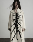 DOINDULGE Avant-Garde Raw Hem Long Coat