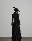 DOINDULGE ゴシックレースパネルフィットウエストマキシドレス