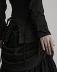 DOINDULGE ゴシックレースパネルフィットウエストマキシドレス