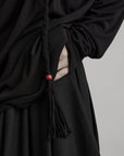 DOINDULGE Irregular Neckline Knit Long Sleeve Top