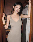 Hydrae Shimmer Ribbed Knit Bodycon Mini Dress