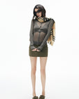 IAMXIAA Military Button Low-Rise Mini Skirt
