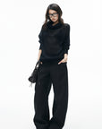 IAMXIAA Low-Rise Double Button Oversized Wide Leg Tailored Pants