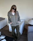 Rase le sol Amor Fati Leopard Zip-Up Hoodie