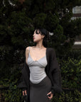 Hydrae Oversized Chunky Knit Cardigan & Hooded Cape Set