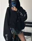 WARDEN EDGE Oversized Graphic Print Hoodie