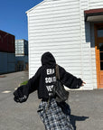 WARDEN EDGE Oversized Graphic Print Hoodie