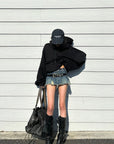 WARDEN EDGE Oversized Graphic Print Hoodie