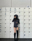 WARDEN EDGE Contoured Zip-Up Hoodie & Contrast Panel Shorts Set