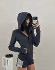 WARDEN EDGE Contoured Zip-Up Hoodie & Contrast Panel Shorts Set