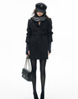 IAMXIAA Structured Waist-Belted Tailored Longline Blazer Coat