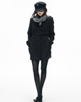 IAMXIAA Structured Waist-Belted Tailored Longline Blazer Coat