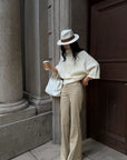 ROVENTE Soft-Touch High-Waist Flared Pants