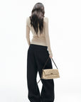 IAMXIAA Low-Rise Double Button Oversized Wide Leg Tailored Pants