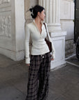 Hydrae Fitted Half-Zip Knit Top with Thumbholes