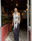 ROVENTE Soft Knit Cardigan, Camisole & Long Scarf Three-Piece Set