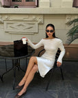 ROVENTE Lace-Trim Satin Fishtail Midi Skirt