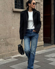 ROVENTE Sculpted Double-Breasted High Collar Jacket