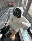 WARDEN EDGE Cable Knit Hooded Sweater and Shorts Set