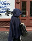 WARDEN EDGE Asymmetric Cable Knit Zip-Up Hoodie