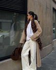 ROVENTE Brushed Longline Knit Cardigan