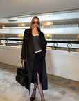 0122stepll Oversized Belted Long Wrap Coat
