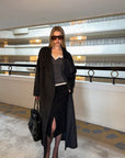 0122stepll Oversized Belted Long Wrap Coat