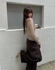 Rase le sol Fitted Button-Up Knit Cardigan