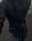 Rase le sol Quilted Asymmetric Down Jacket
