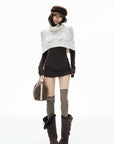 IAMXIAA Openwork Knit Turtleneck Capelet